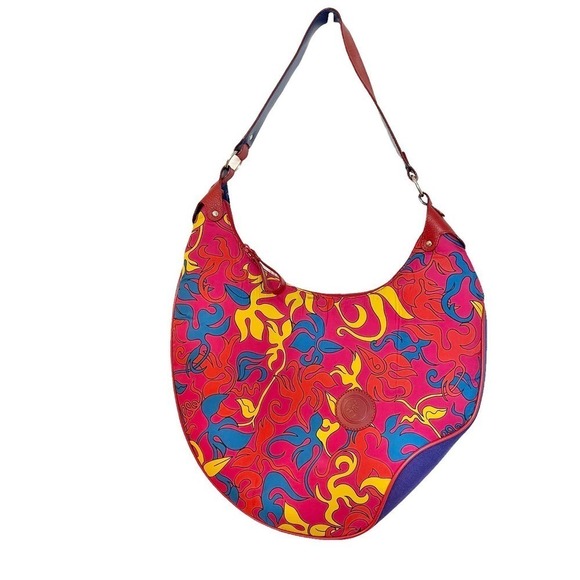 Piero Guidi Lineabold Angeli Del Nostro Tempo Pink Hobo Medium Bag Made In ITaly - Picture 4 of 12